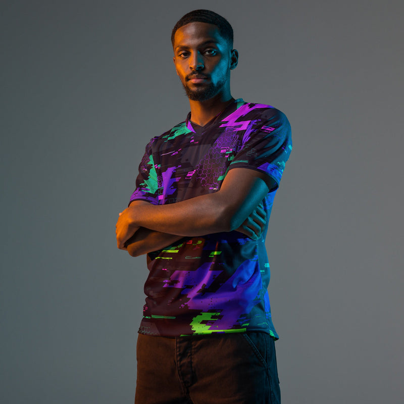 Cyberveil Iridescent Glitch CAMO Unisex Sports Jersey
