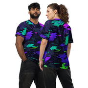 Cyberveil Iridescent Glitch CAMO Unisex Sports Jersey - 2XS