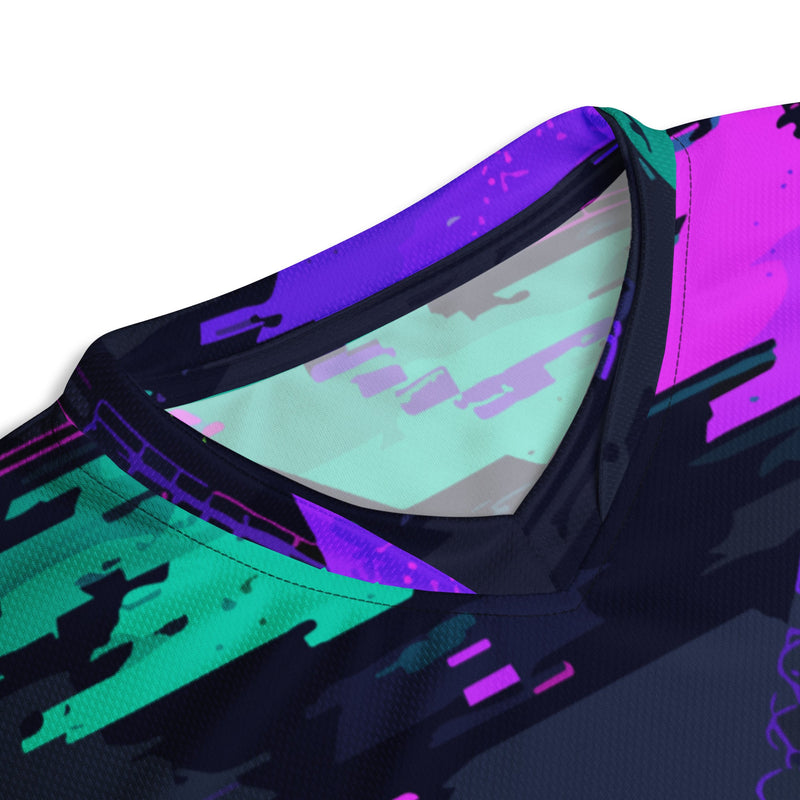 Cyberveil Iridescent Glitch CAMO Unisex Sports Jersey