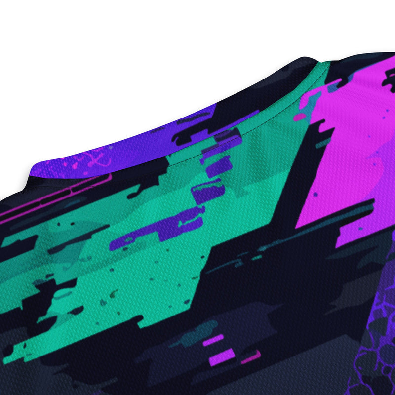 Cyberveil Iridescent Glitch CAMO Unisex Sports Jersey