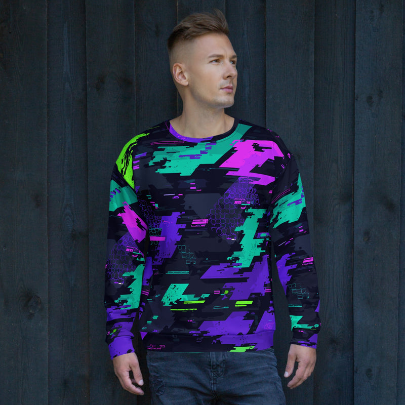 Cyberveil Iridescent Glitch CAMO Unisex Sweatshirt