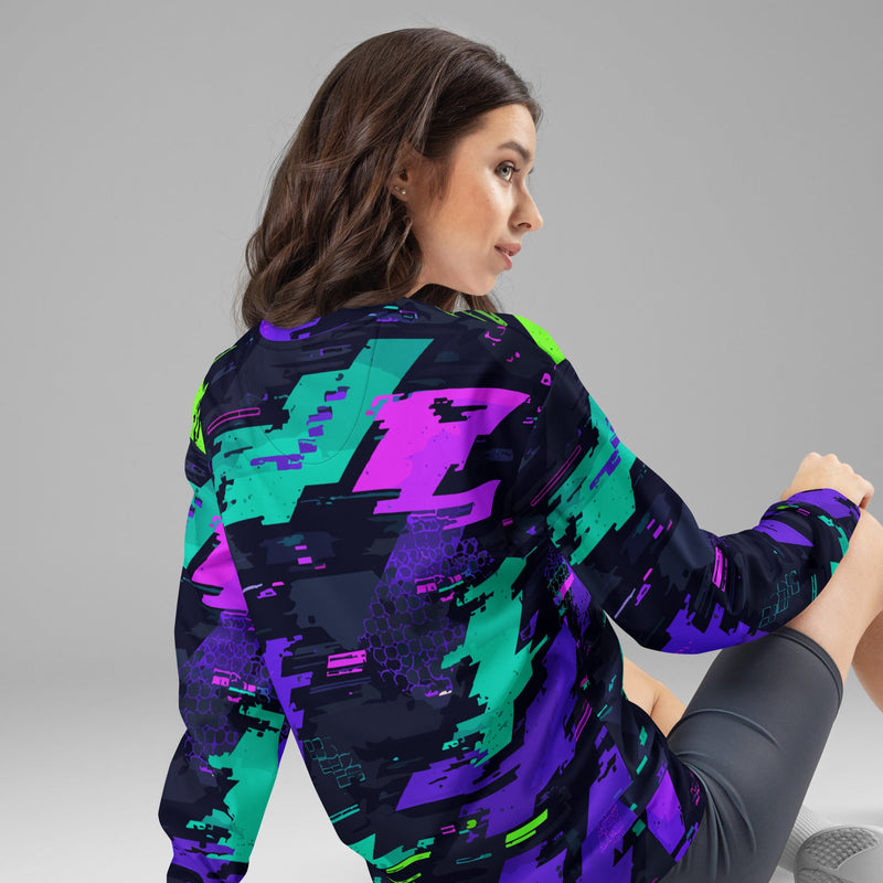 Cyberveil Iridescent Glitch CAMO Unisex Sweatshirt