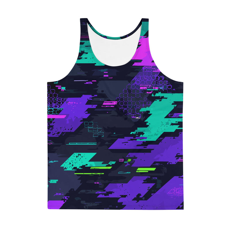 Cyberveil Iridescent Glitch CAMO Unisex Tank Top - Shirt