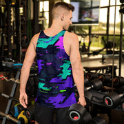 Cyberveil Iridescent Glitch CAMO Unisex Tank Top - Shirt