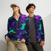 Cyberveil Iridescent Glitch CAMO Unisex Track Jacket - 2XS