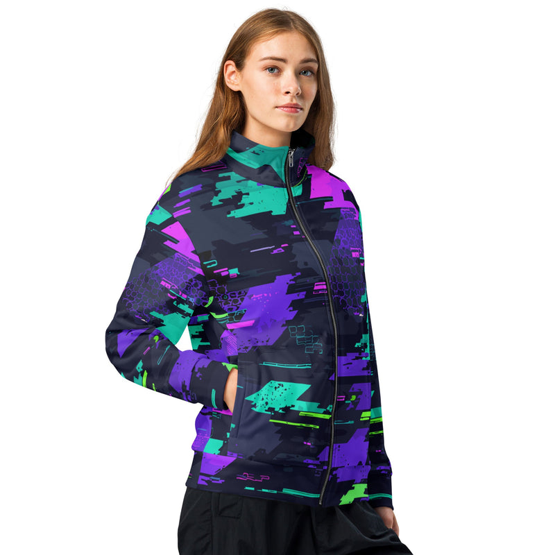 Cyberveil Iridescent Glitch CAMO Unisex Track Jacket