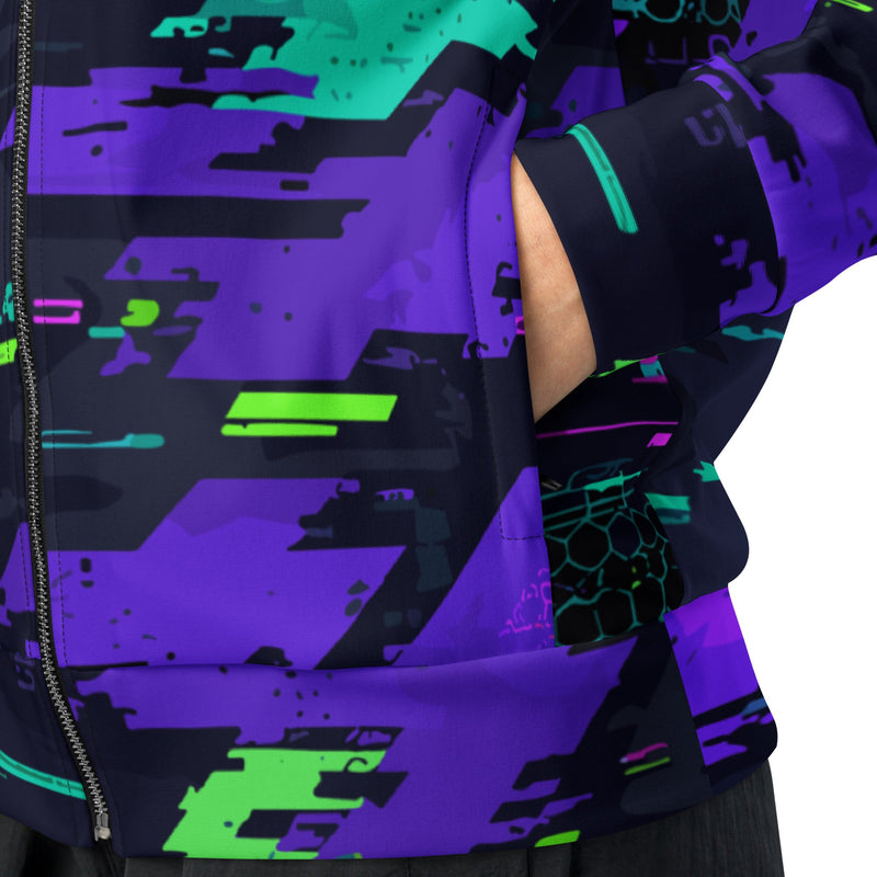 Cyberveil Iridescent Glitch CAMO Unisex Track Jacket