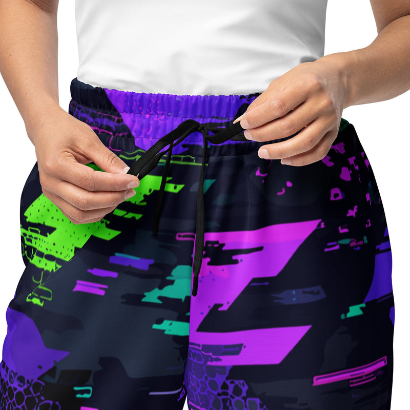Cyberveil Iridescent Glitch CAMO Unisex Wide-Leg Joggers