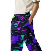 Cyberveil Iridescent Glitch CAMO Unisex Wide-Leg Joggers