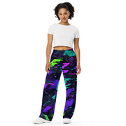 Cyberveil Iridescent Glitch CAMO Unisex Wide-Leg Leisure Pants - Pant