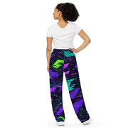 Cyberveil Iridescent Glitch CAMO Unisex Wide-Leg Leisure Pants - Pant