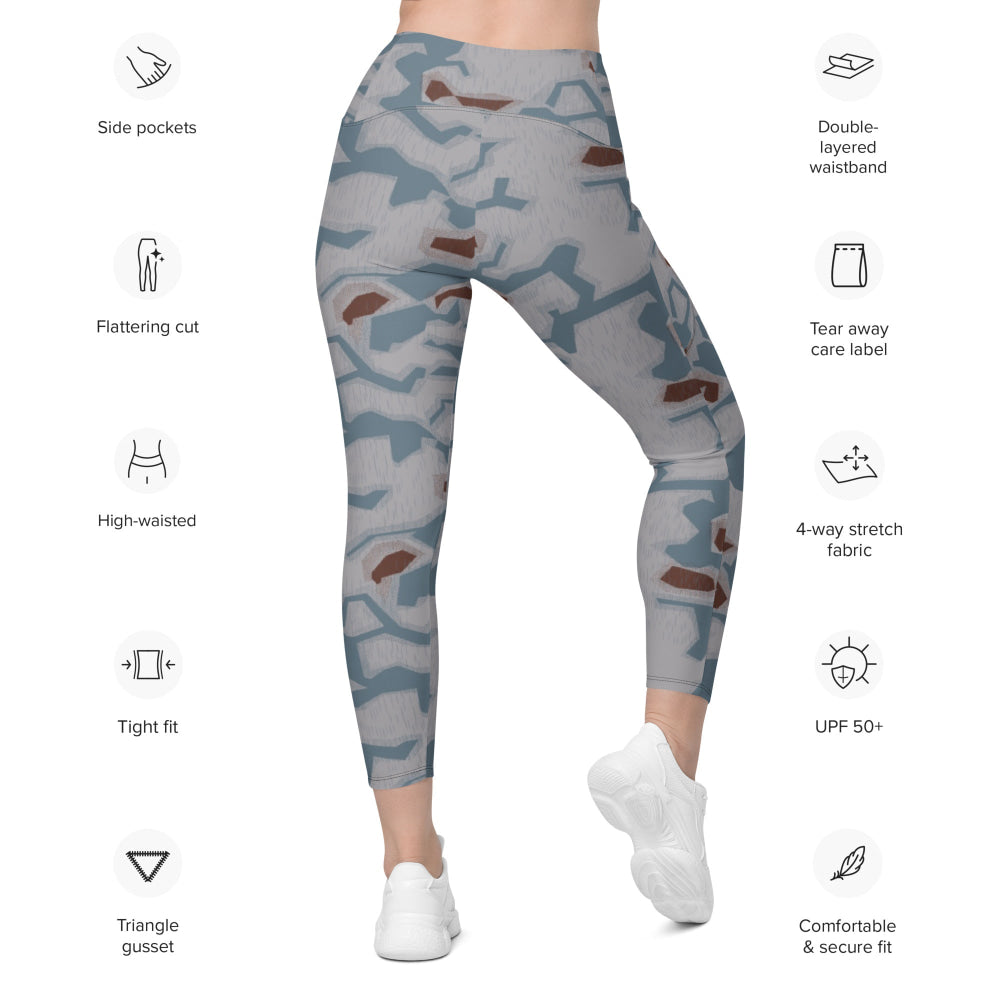 Czech Bahňák Sumpfmuster CAMO Leggings with pockets - Womens With Pockets