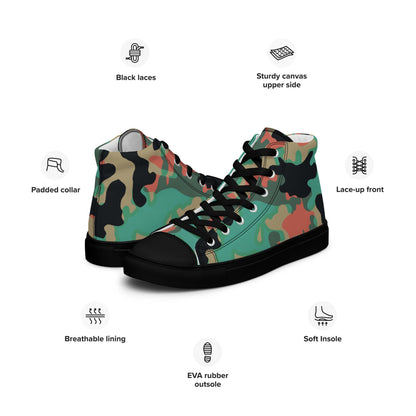 Czech Duby CAMO Men’s high top canvas shoes - Mens High Top Canvas Shoes