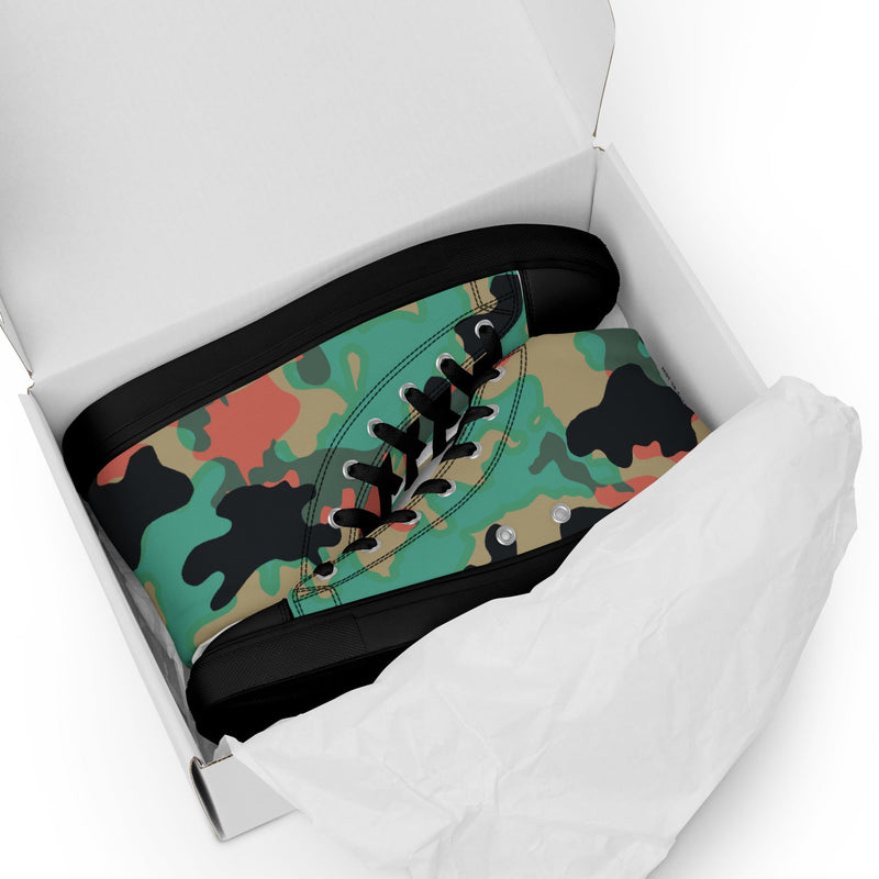 Oak Leaf Duby CAMO Mens High-Top Canvas Shoes