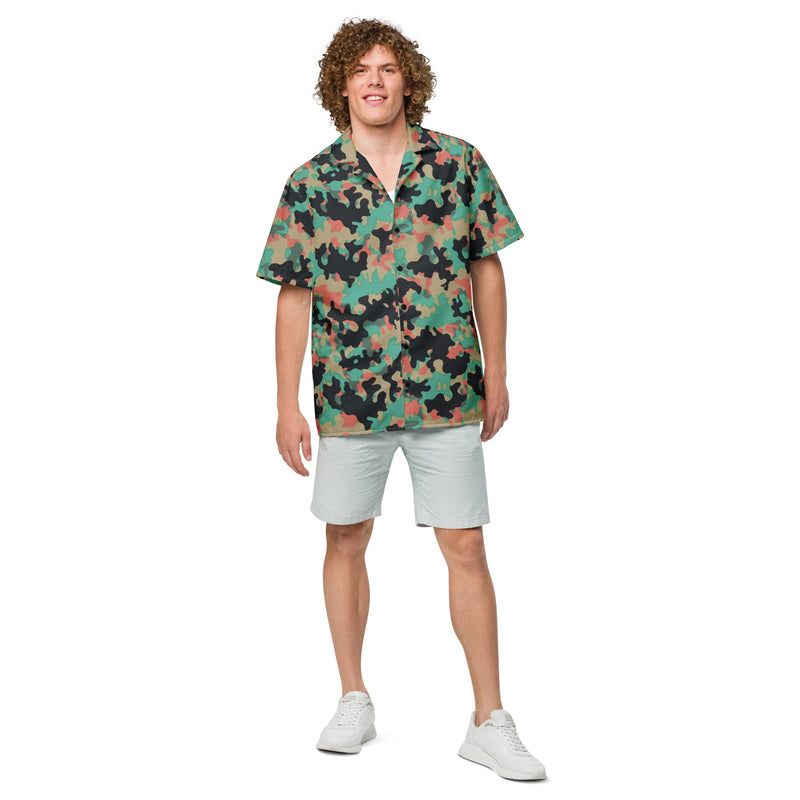 Oak Leaf Duby CAMO Unisex Short-Sleeve Button Shirt - Button-Up