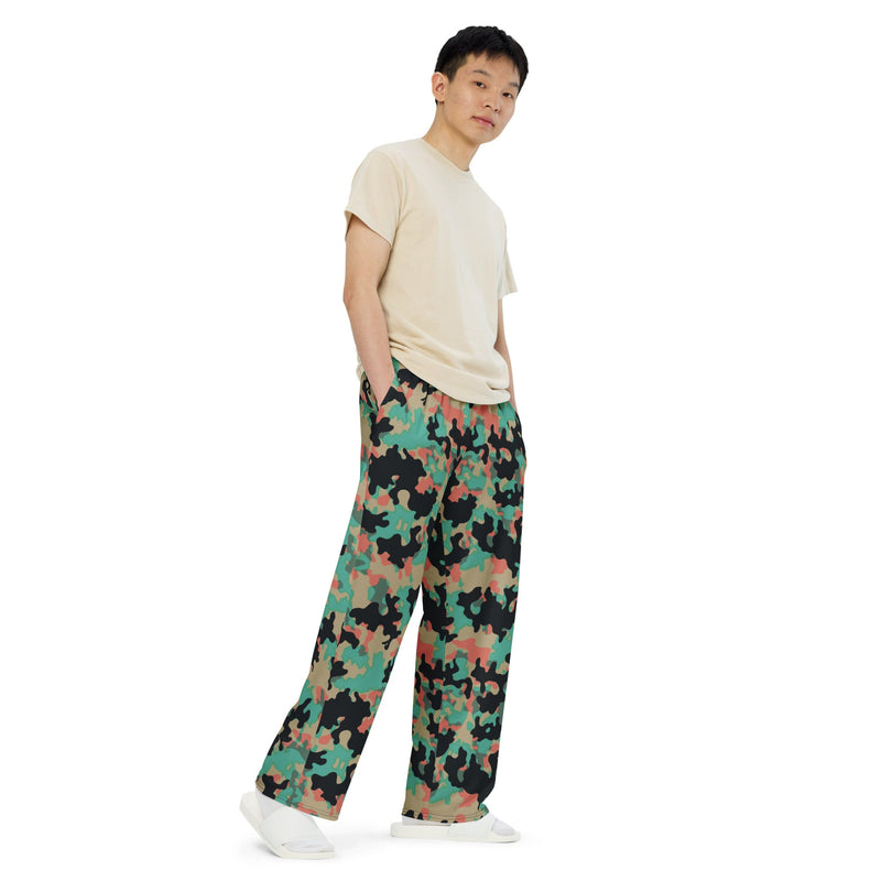 Oak Leaf Duby CAMO Unisex Wide-Leg Leisure Pants - Pant