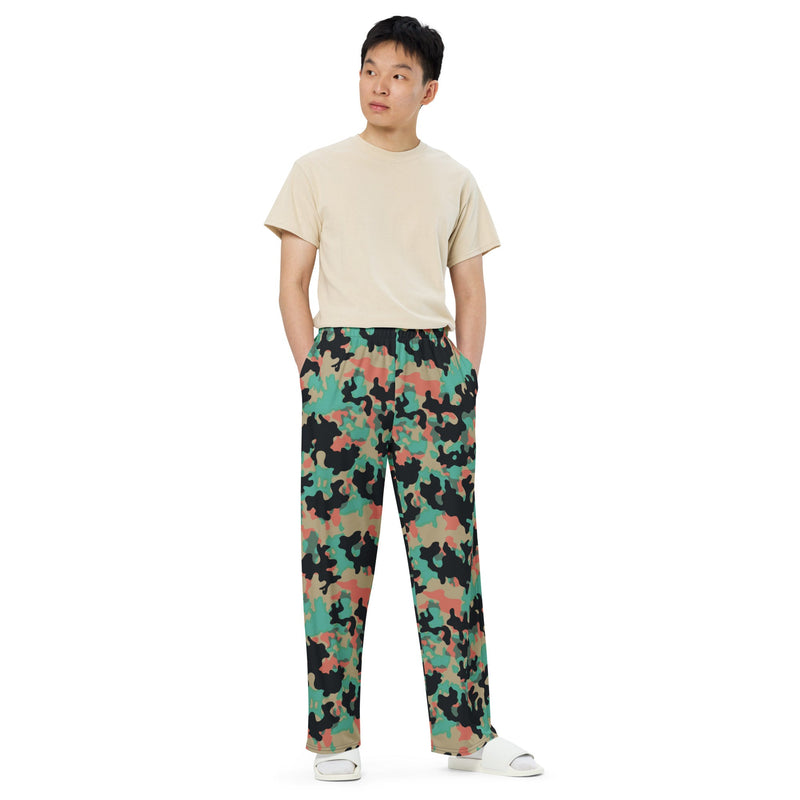 Oak Leaf Duby CAMO Unisex Wide-Leg Leisure Pants - Pant