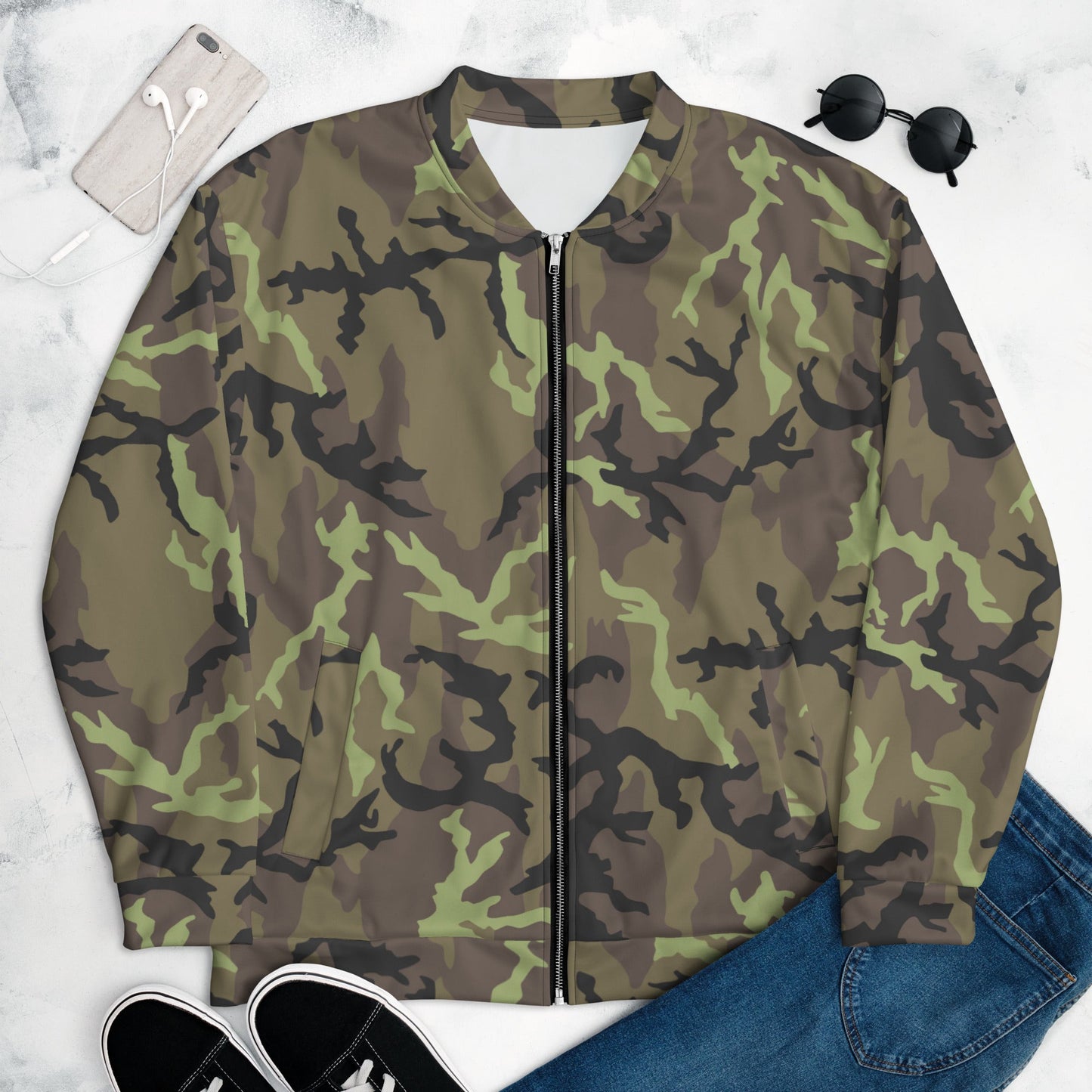 Czech Leaf VZ95 CAMO Unisex Bomber Jacket - XS - Jackets