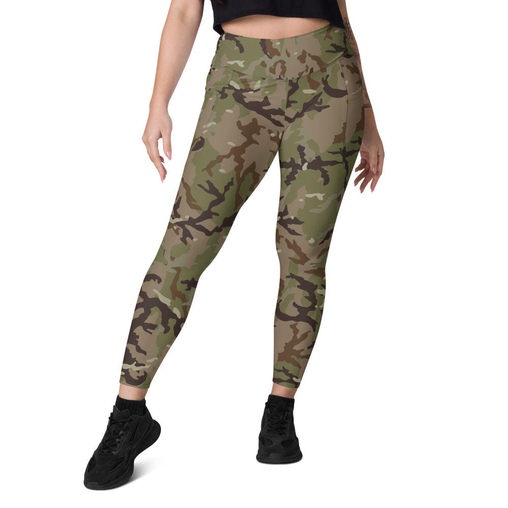 Czech MAD21 Multi CAMO Leggings with pockets - Womens With Pockets