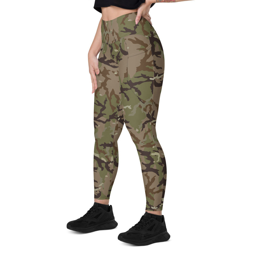 Czech MAD21 Multi CAMO Leggings with pockets - Womens With Pockets