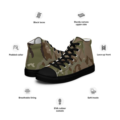 Czech MAD21 Multi CAMO Men’s high top canvas shoes - Mens High Top Canvas Shoes