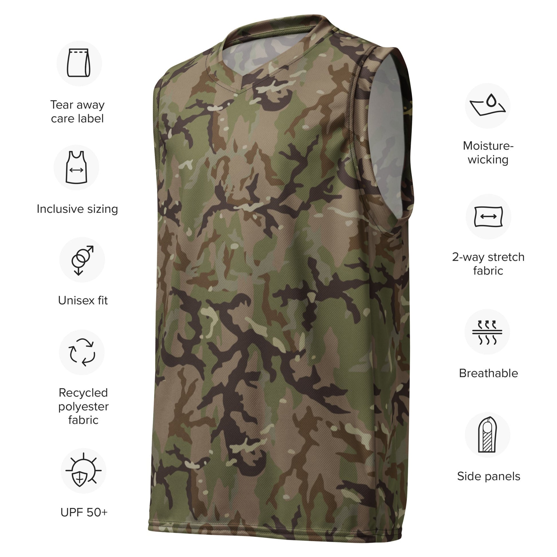 Czech Multi-terrain MAD21 CAMO unisex basketball jersey - Basketball Jerseys
