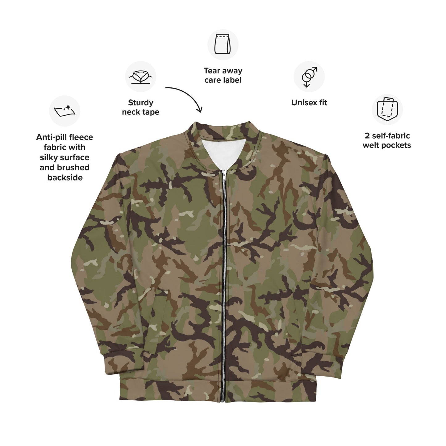Czech Multi-terrain MAD21 CAMO Unisex Bomber Jacket - Jackets