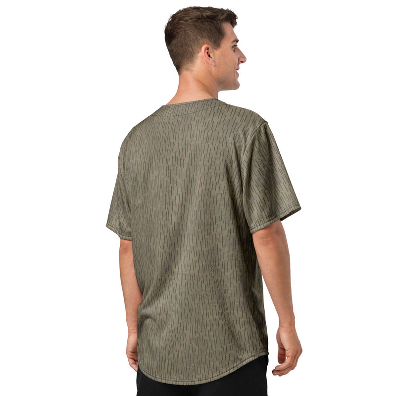 Rainstripe Needles and Clouds Brown CAMO Unisex Baseball Jersey