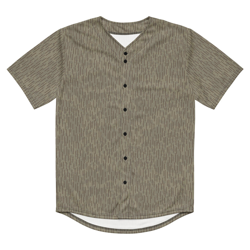 Rainstripe Needles and Clouds Brown CAMO Unisex Baseball Jersey