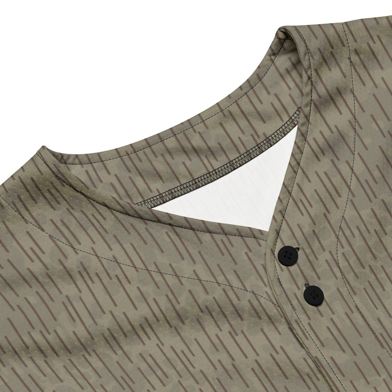 Rainstripe Needles and Clouds Brown CAMO Unisex Baseball Jersey