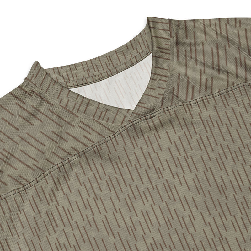 Rainstripe Needles and Clouds Brown CAMO Unisex Hockey Fan Jersey