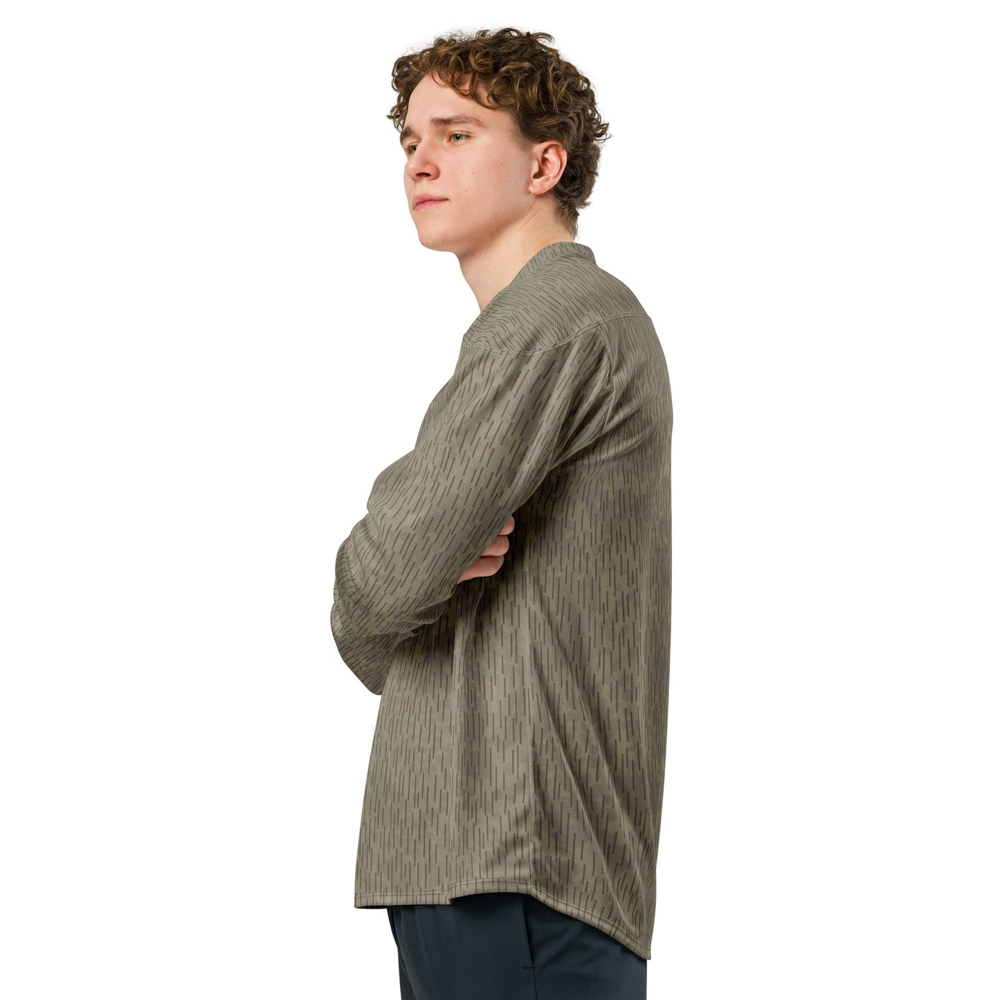 Czech Needles and Clouds Rainstripe Brown CAMO hockey fan jersey - 2XS - Hockey Jerseys