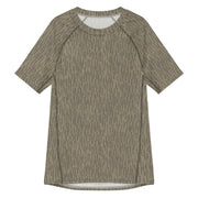 Rainstripe Needles and Clouds Brown CAMO Mens Short-Sleeve Rash Guard - 2XS