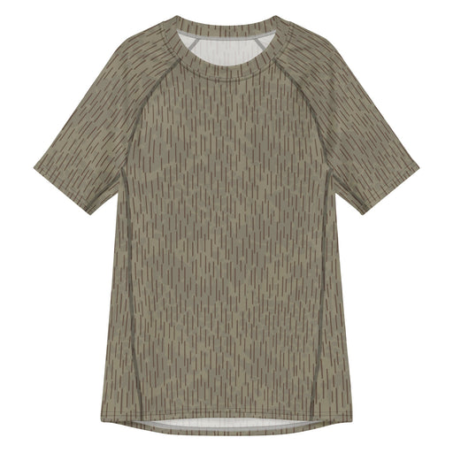 Rainstripe Needles and Clouds Brown CAMO Mens Short-Sleeve Rash Guard - 2XS - SS