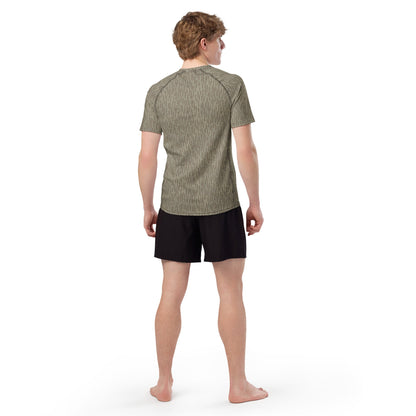 Czech Needles and Clouds Rainstripe Brown CAMO Mens Short-Sleeve Rash Guard