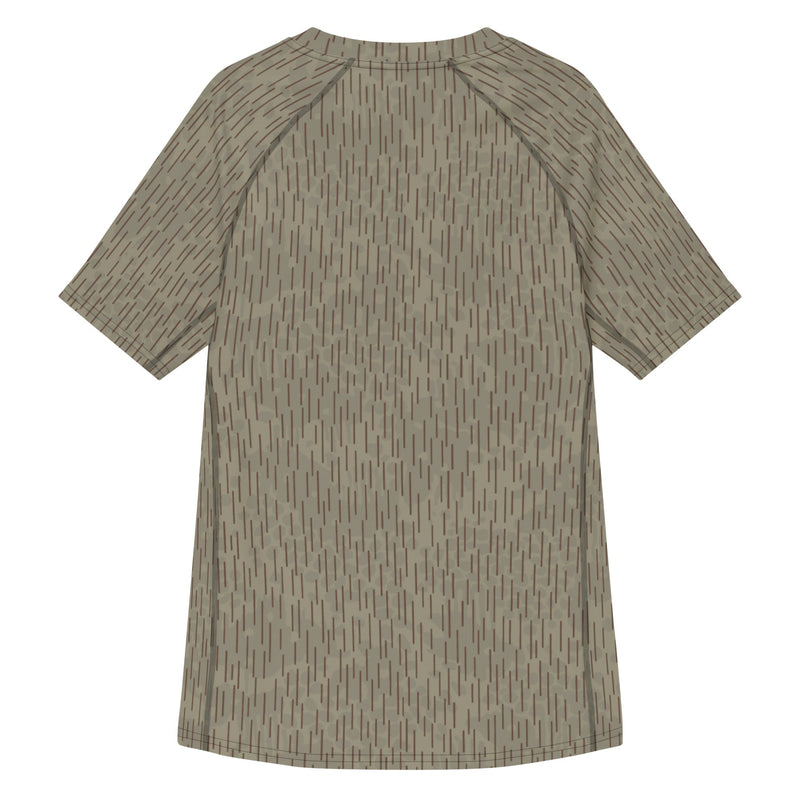 Rainstripe Needles and Clouds Brown CAMO Mens Short-Sleeve Rash Guard