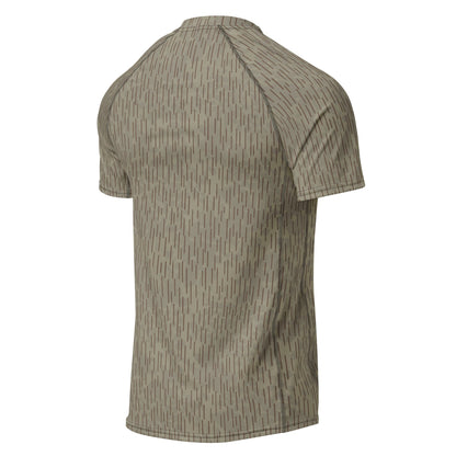 Czech Needles and Clouds Rainstripe Brown CAMO Mens Short-Sleeve Rash Guard