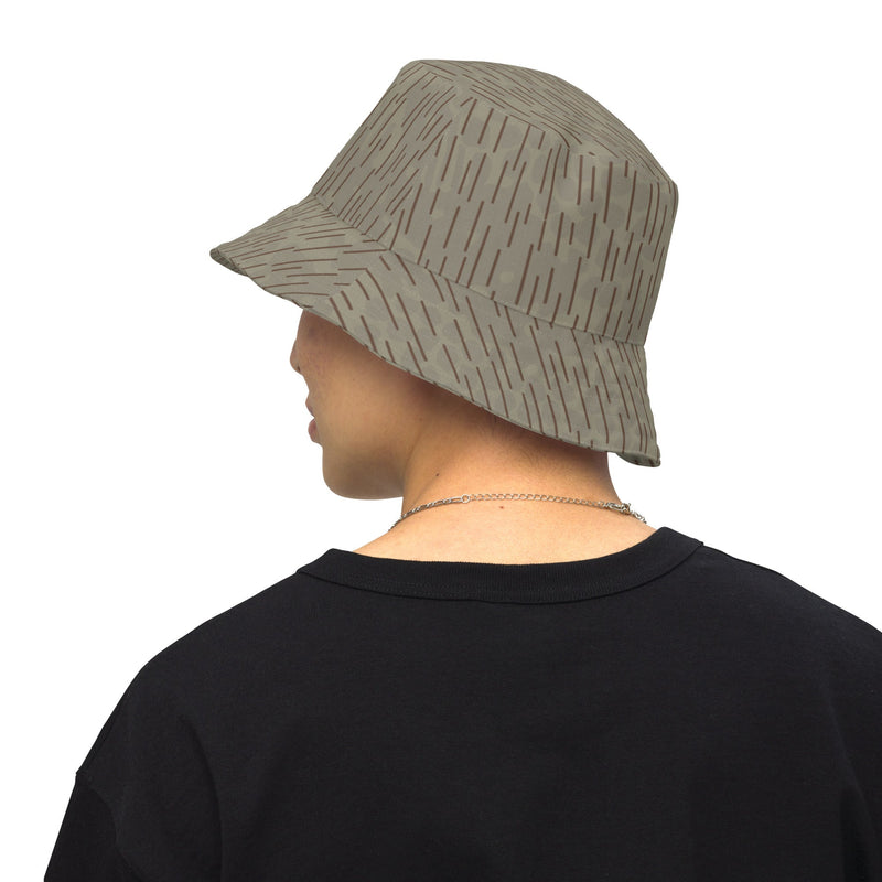 Rainstripe Needles and Clouds Brown CAMO Reversible Bucket Hat