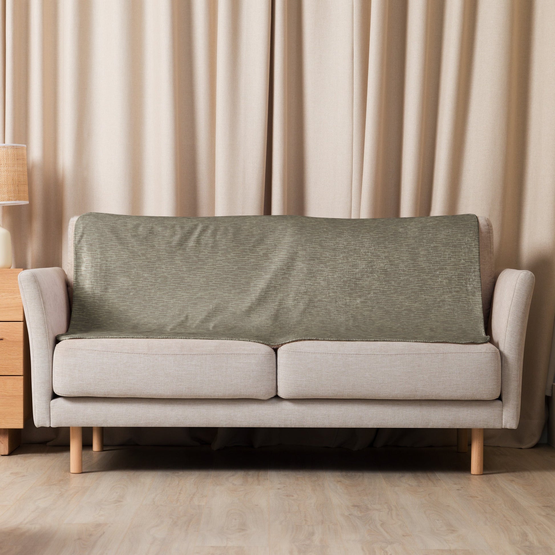 Czech Needles and Clouds Rainstripe Brown CAMO Sherpa blanket - Blankets