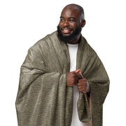 Rainstripe Needles and Clouds Brown CAMO Sherpa Blanket