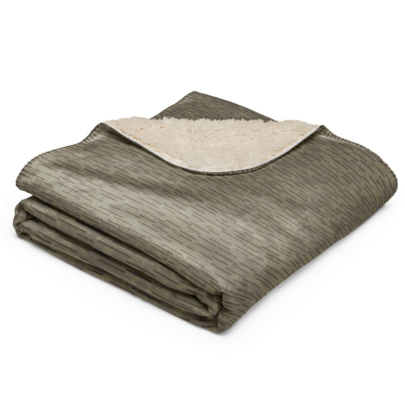Rainstripe Needles and Clouds Brown CAMO Sherpa Blanket