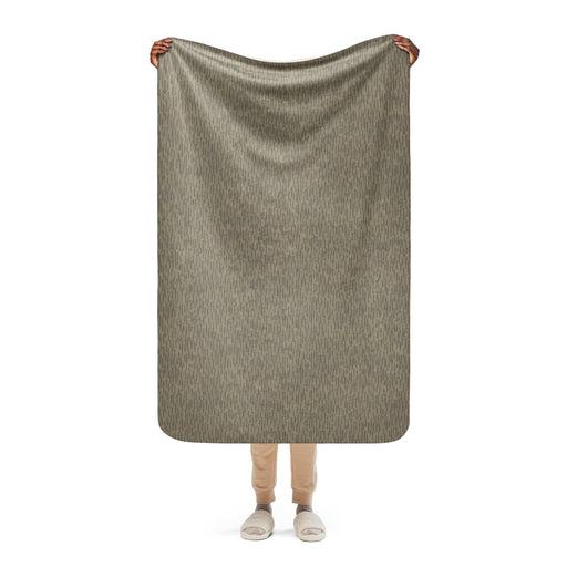 Rainstripe Needles and Clouds Brown CAMO Sherpa Blanket - 37″×57″