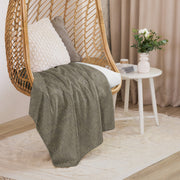 Rainstripe Needles and Clouds Brown CAMO Sherpa Blanket