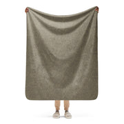 Rainstripe Needles and Clouds Brown CAMO Sherpa Blanket - 50″×60″