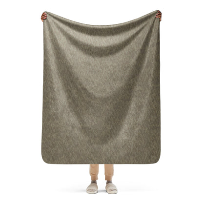 Czech Needles and Clouds Rainstripe Brown CAMO Sherpa blanket - 50″×60″ - Blankets