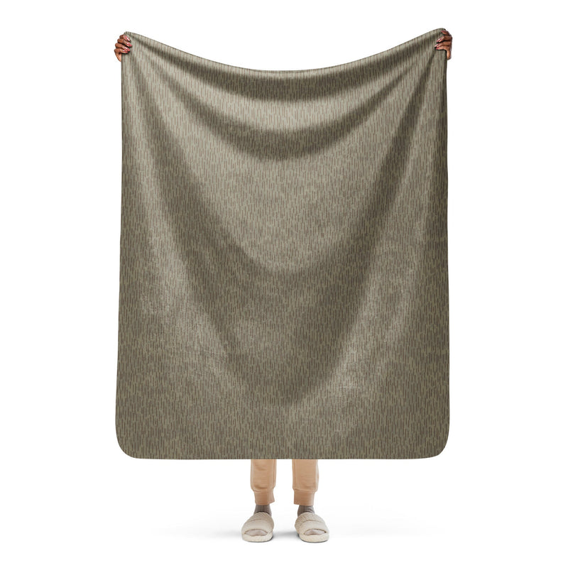 Rainstripe Needles and Clouds Brown CAMO Sherpa Blanket - 50″×60″