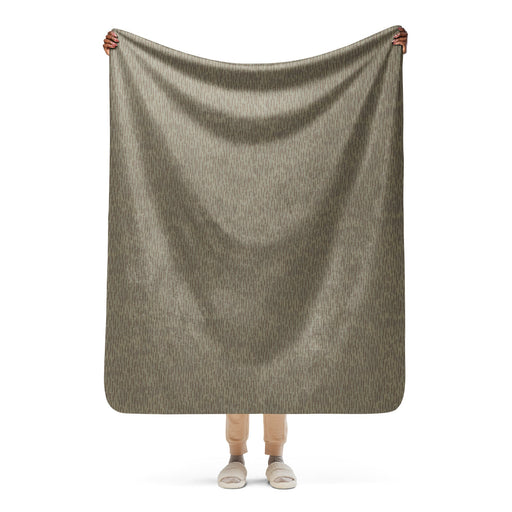 Rainstripe Needles and Clouds Brown CAMO Sherpa Blanket - 50″×60″