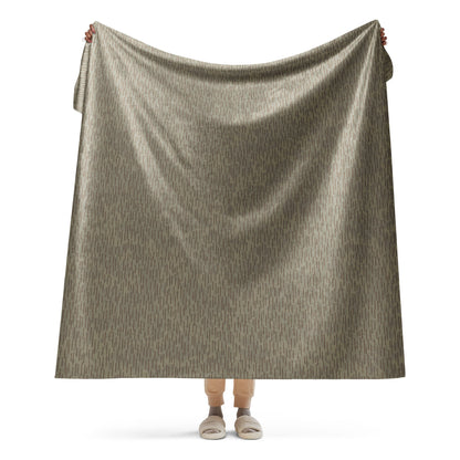 Czech Needles and Clouds Rainstripe Brown CAMO Sherpa blanket - 60″×80″ - Blankets