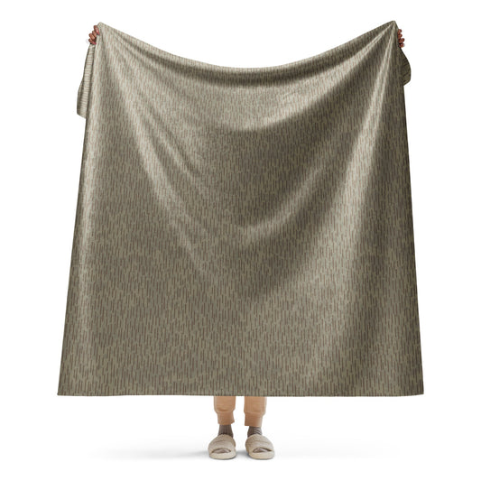 Czech Needles and Clouds Rainstripe Brown CAMO Sherpa blanket - 60″×80″ - Blankets