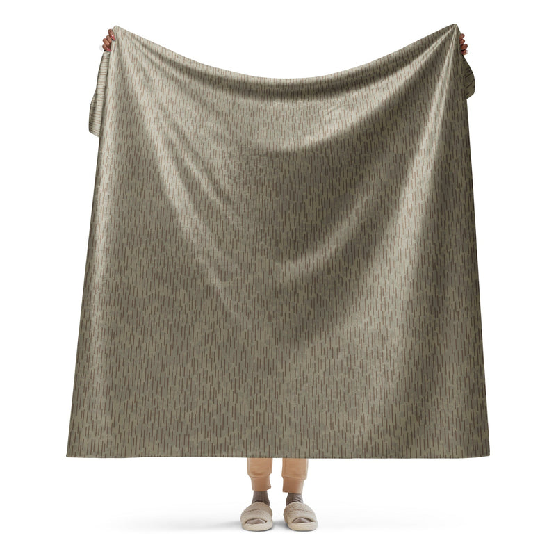 Rainstripe Needles and Clouds Brown CAMO Sherpa Blanket - 60″×80″